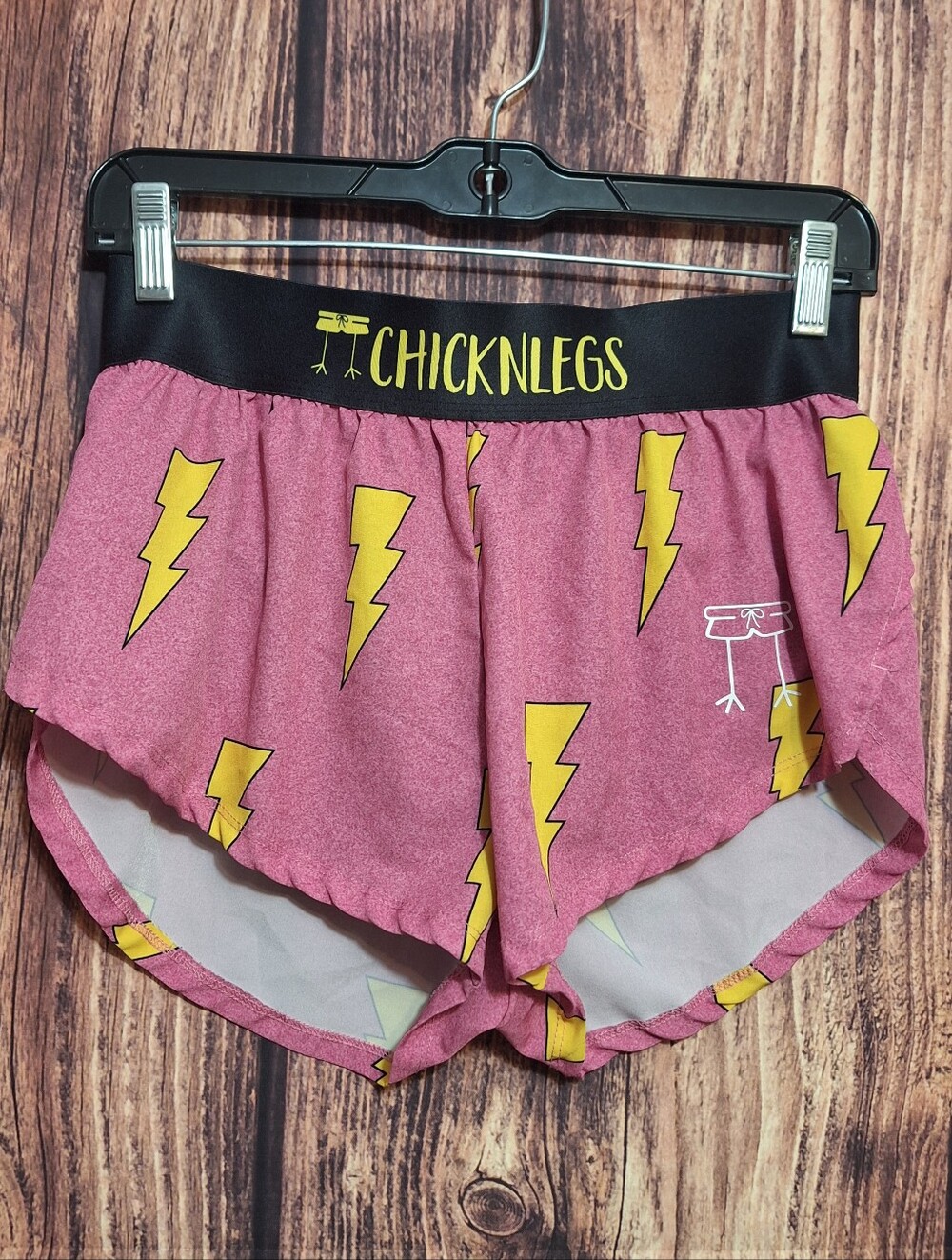 Chicknlegs Pink Lightning Athletic Shorts Womens Size Small